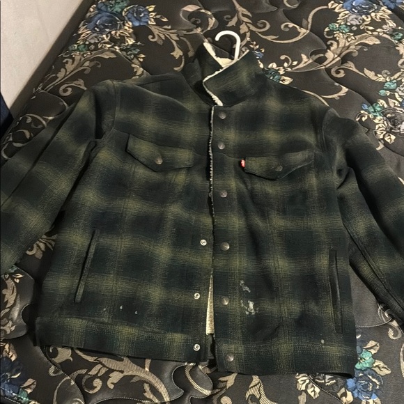 Levi's Green Lightweight Plaid Shirt Jacket - Picture 1 of 1